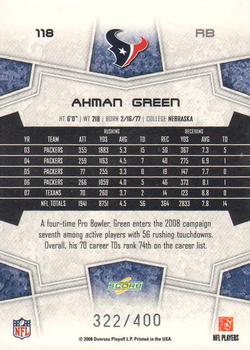 2008 Score - Gold Zone #118 Ahman Green Back