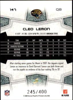 2008 Score - Gold Zone #147 Cleo Lemon Back