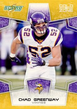 2008 Score - Gold Zone #181 Chad Greenway Front