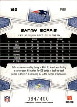 2008 Score - Gold Zone #186 Sammy Morris Back