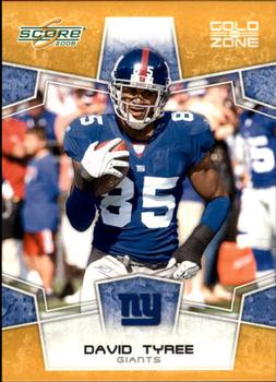2008 Score - Gold Zone #208 David Tyree Front