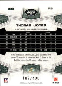 2008 Score - Gold Zone #223 Thomas Jones Back