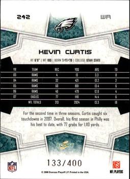 2008 Score - Gold Zone #242 Kevin Curtis Back