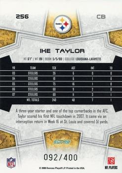 2008 Score - Gold Zone #256 Ike Taylor Back