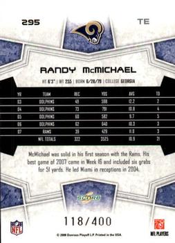 2008 Score - Gold Zone #295 Randy McMichael Back