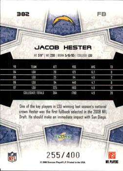 2008 Score - Gold Zone #382 Jacob Hester Back