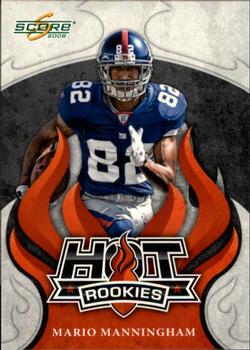2008 Score - Hot Rookies Glossy #HR-20 Mario Manningham Front