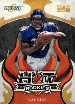2008 Score - Hot Rookies Gold Zone #HR-24 Ray Rice Front