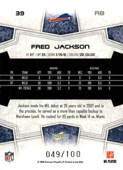 2008 Score - Red Zone #39 Fred Jackson Back