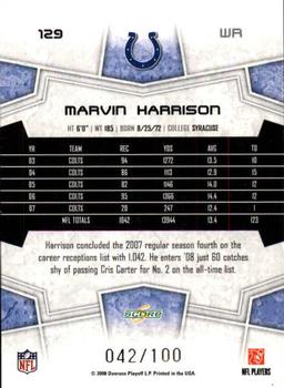 2008 Score - Red Zone #129 Marvin Harrison Back