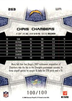 2008 Score - Red Zone #263 Chris Chambers Back
