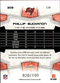 2008 Score - Red Zone #309 Phillip Buchanon Back