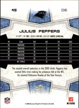 2008 Score - Super Bowl XLIII #45 Julius Peppers Back
