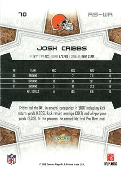 2008 Score - Super Bowl XLIII #70 Josh Cribbs Back