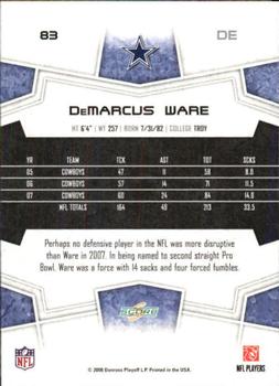 2008 Score - Super Bowl XLIII #83 DeMarcus Ware Back