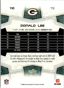 2008 Score - Super Bowl XLIII #110 Donald Lee Back