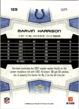 2008 Score - Super Bowl XLIII #129 Marvin Harrison Back