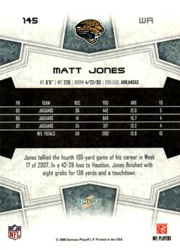2008 Score - Super Bowl XLIII #145 Matt Jones Back