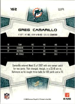 2008 Score - Super Bowl XLIII #162 Greg Camarillo Back