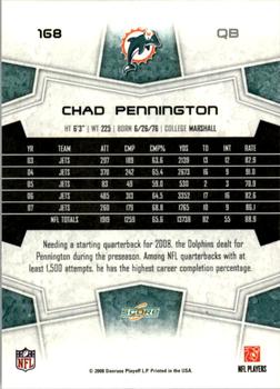 2008 Score - Super Bowl XLIII #168 Chad Pennington Back