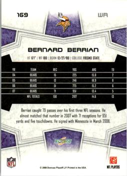 2008 Score - Super Bowl XLIII #169 Bernard Berrian Back