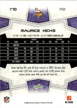 2008 Score - Super Bowl XLIII #170 Maurice Hicks Back
