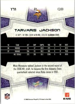 2008 Score - Super Bowl XLIII #171 Tarvaris Jackson Back