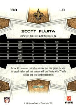 2008 Score - Super Bowl XLIII #198 Scott Fujita Back