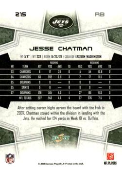 2008 Score - Super Bowl XLIII #215 Jesse Chatman Back