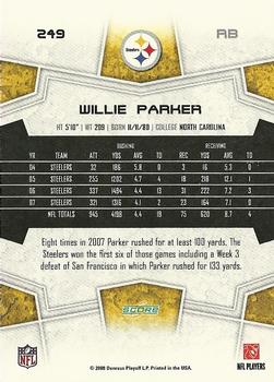 2008 Score - Super Bowl XLIII #249 Willie Parker Back