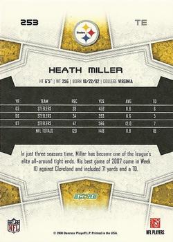 2008 Score - Super Bowl XLIII #253 Heath Miller Back
