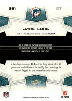 2008 Score - Super Bowl XLIII #331 Jake Long Back