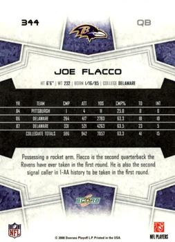 2008 Score - Super Bowl XLIII #344 Joe Flacco Back