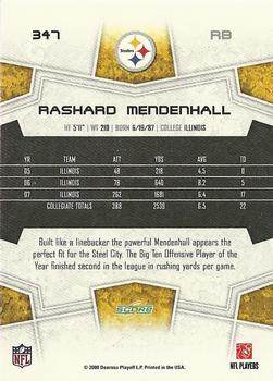 2008 Score - Super Bowl XLIII #347 Rashard Mendenhall Back