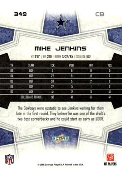 2008 Score - Super Bowl XLIII #349 Mike Jenkins Back