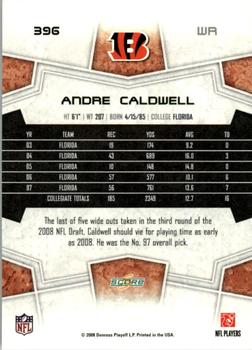 2008 Score - Super Bowl XLIII #396 Andre Caldwell Back