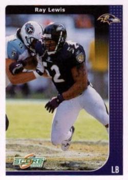 2002 Score #24 Ray Lewis Front