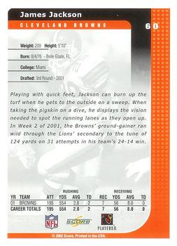 2002 Score #60 James Jackson Back