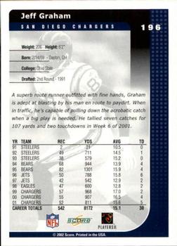 2002 Score #196 Jeff Graham Back