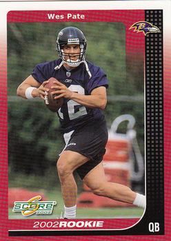 2002 Score #266 Wes Pate Front