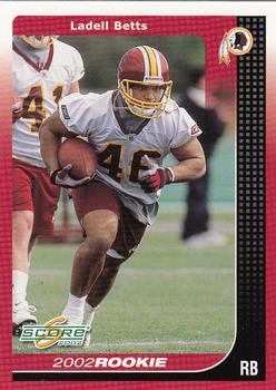2002 Score #274 Ladell Betts Front