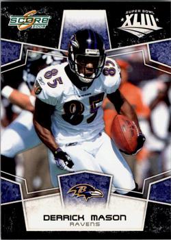 2008 Score - Super Bowl XLIII Black #22 Derrick Mason Front
