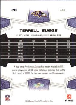2008 Score - Super Bowl XLIII Black #28 Terrell Suggs Back