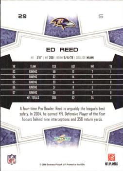2008 Score - Super Bowl XLIII Black #29 Ed Reed Back