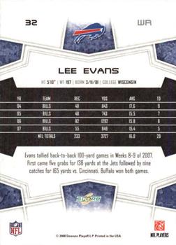 2008 Score - Super Bowl XLIII Black #32 Lee Evans Back