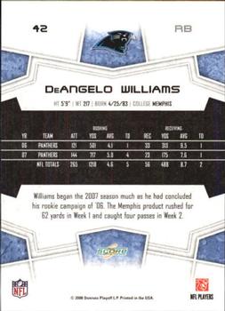 2008 Score - Super Bowl XLIII Black #42 DeAngelo Williams Back