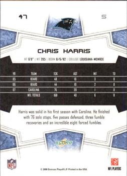 2008 Score - Super Bowl XLIII Black #47 Chris Harris Back