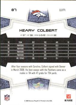 2008 Score - Super Bowl XLIII Black #87 Keary Colbert Back