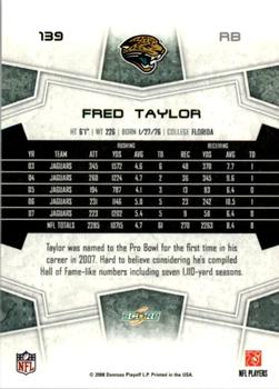 2008 Score - Super Bowl XLIII Black #139 Fred Taylor Back
