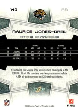2008 Score - Super Bowl XLIII Black #140 Maurice Jones-Drew Back